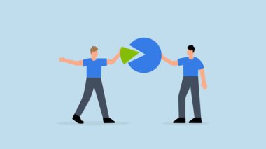 Zaman paradır, iş adamının 4k animasyonu saat, saat, çalar saat ve zamanlayıcıyı yatırımın düşmesi için bir kum saatine koyar..