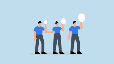 Hafıza kaybı, kafası karışık iş adamının 4k animasyonu. Unuttuğu şeyleri düşünerek hafızasını kaybeden..