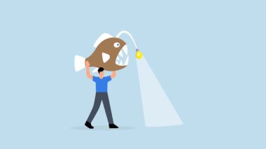 Yeni bir iş kurma fikri, zeki bir girişimci güçlü bir top ile ampul fikrine başladı..