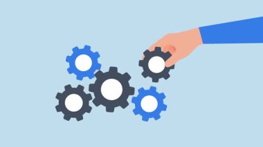 Fırsatı görme vizyonu, teleskoptan bakan iş adamlarının 4k animasyonu.