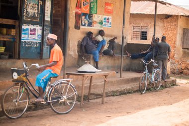 Zanzibar City, Tanzania - May 01,2022: Street view of the usual daily life of local people all ages taking place along the road on the Zanzibar Island in Tanzania.