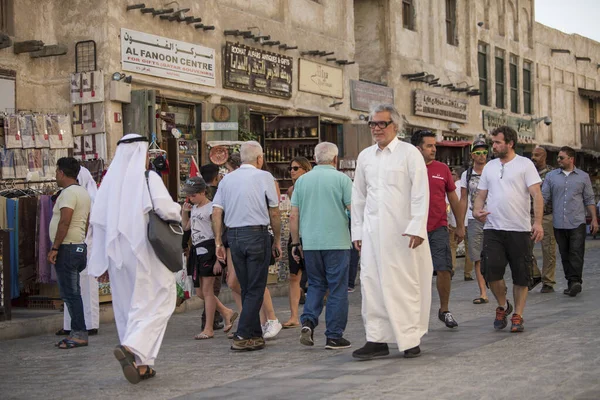 Doha Qatar Marzo 2019 Las Calles Del Tradicional Mercado Árabe — Foto de Stock