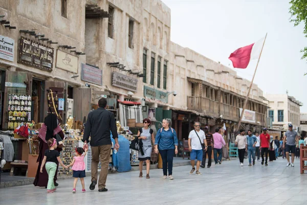 Ντόχα Κατάρ Μαρτίου 2019 Δρόμοι Της Παραδοσιακής Αραβικής Αγοράς Wakif — Φωτογραφία Αρχείου