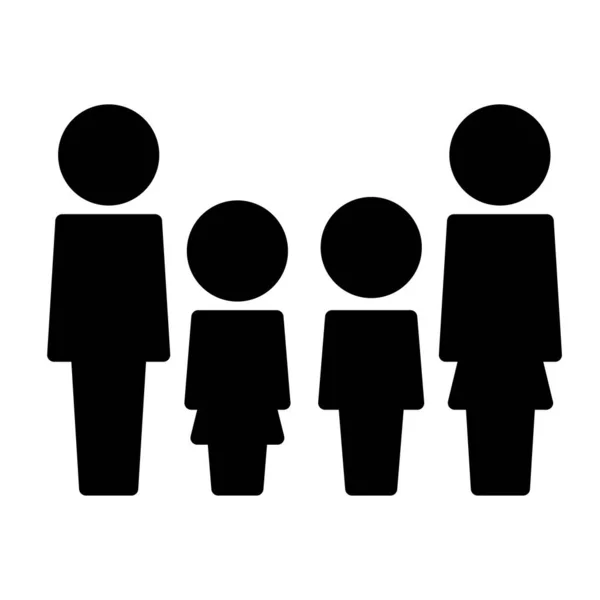 Icône Des Gens Icône Famille Dans Style Plat Mode Isolé — Image vectorielle