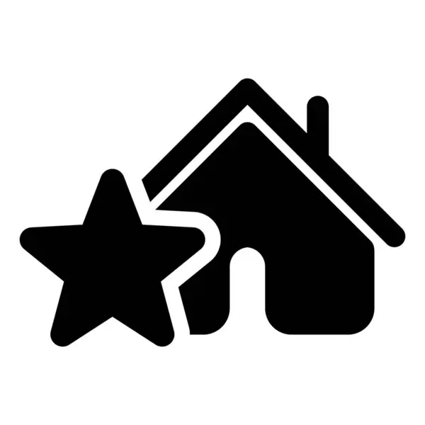 Home Vector Line Icon Haus Vektor Illustration Symbol Häuser Vektor — Stockvektor