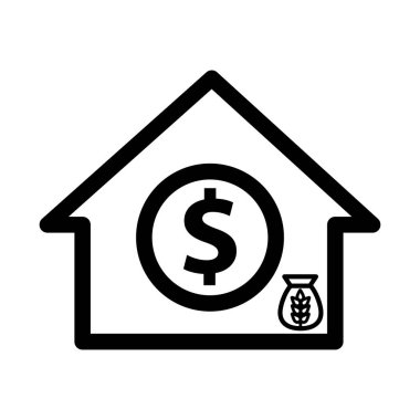 Web uygulamalarında, mobil uygulamalarda ve yazdırma ortamında kullanılacak ev vektör resmi.