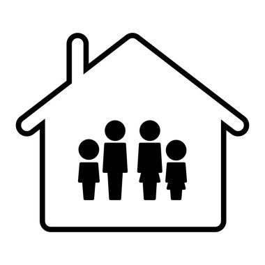 Ev Vektör Hattı Simgesi. Ev vektör çizimi sembolü. Ev vektör simgeleri ayarlandı. Kağıt çıkartmalar. raster sürümü, vektör dosyası da galeride mevcut