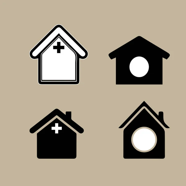 Home Vector Line Icon House Symbol Home Icon Set Simple — Stock Vector