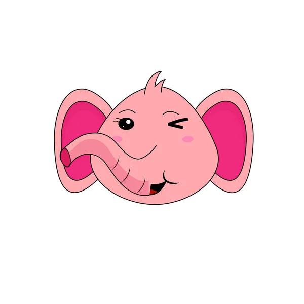 Cute Elephant Sitting Vector Icon Illustration Elephant Mascot Cartoon Character — Stock Vector