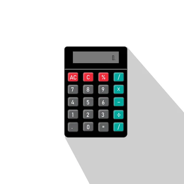 Basic Calculator Set Digits Isolated White Flat Design Eps Vector — Stock Vector