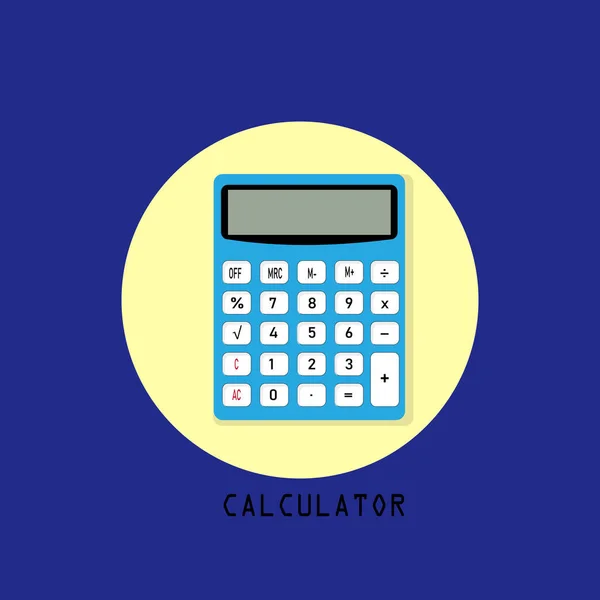Basic Calculator Set Digits Isolated White Flat Design Eps Vector — Stock Vector