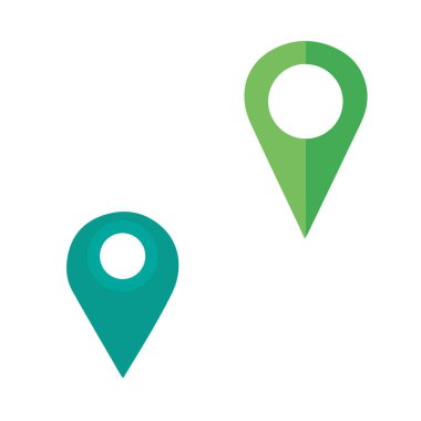 Map pin location icons. Modern map markers . Vector illustration on a white background. Flat design style modern icon, pointer minimal vector symbol, marker sign