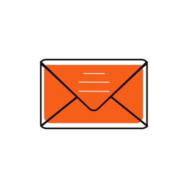 Letter envelope with paper document vector illustration. Closed, open with a message e-mail envelopes. Set mailbox vector icons in flat style. Email Envelope Icon