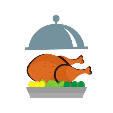 Fried chicken leg cartoon character. Roast chicken leg mascot. Vector illustration of a fried chicken icon. Whole roast chicken. Leg poultry vector emoticon.