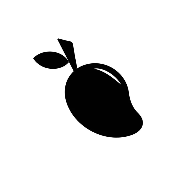 Ikona Wektora Owoców Mango Mango Płaskim Stylu Wektorowa Ilustracja Owoców — Wektor stockowy