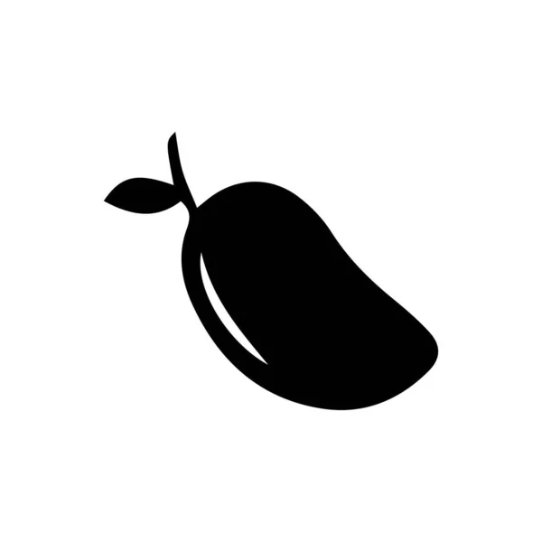 Mango Meyve Vektör Simgesi Mango Düz Stil Tropikal Meyvelerin Vektör — Stok Vektör