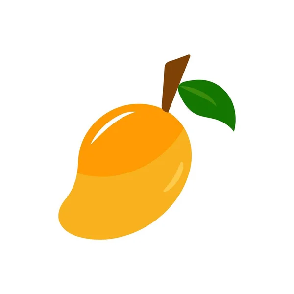Icono Vector Fruta Mango Mango Estilo Plano Ilustración Vectorial Frutas — Archivo Imágenes Vectoriales