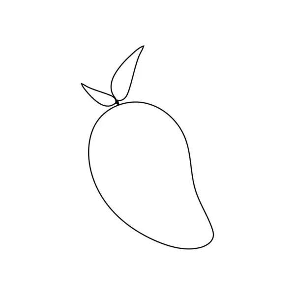 Mango Fruit Vector Icon Mango Flat Style Vector Illustration Tropical — Stock Vector