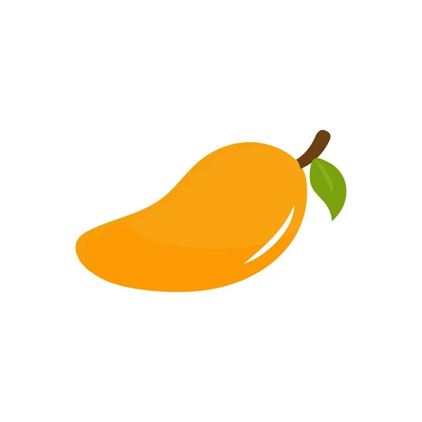 Ikona Wektora Owoców Mango Mango Płaskim Stylu Wektorowa Ilustracja Owoców — Wektor stockowy