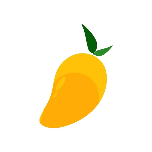 Icône Vecteur Fruits Mangue Mangue Plat Illustration Vectorielle Des Fruits — Image vectorielle