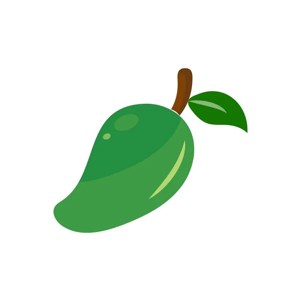 Mango Fruchtvektorsymbol Mango Flachen Stil Vektorillustration Tropischer Früchte Illustrationsvektorgrafik Der — Stockvektor