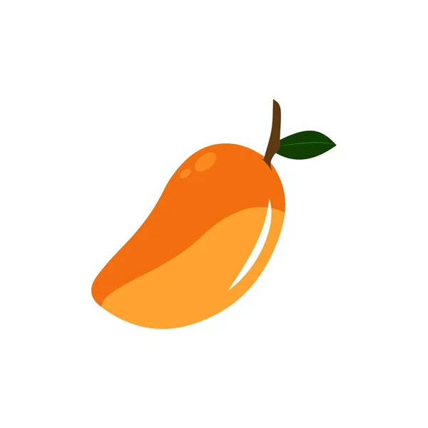 Icono Vector Fruta Mango Mango Estilo Plano Ilustración Vectorial Frutas — Archivo Imágenes Vectoriales