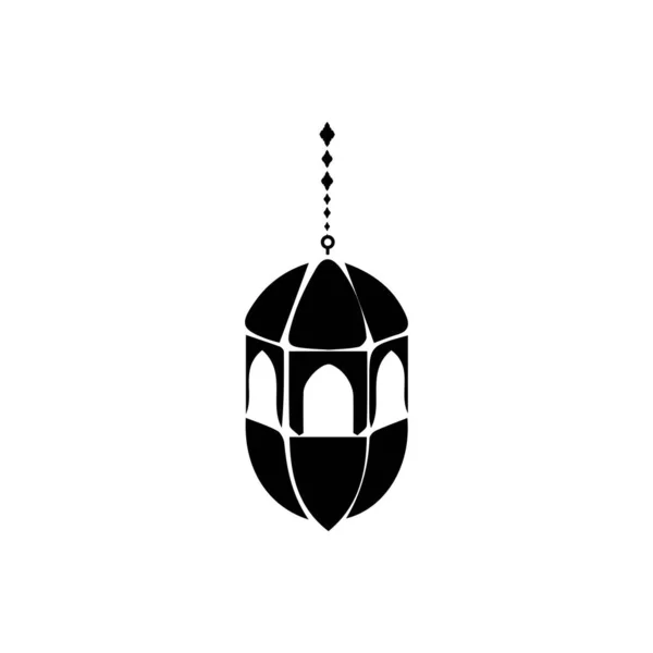 Islamic Lanterns Illustration Design Islamic Silhouette Decoration Template Vector Dalam - Stok Vektor