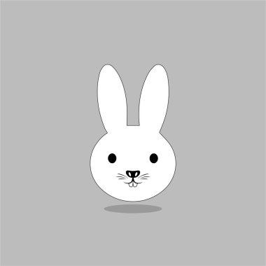 Tavşan ikonu, Paskalya tavşanı hayvan sembolü. Mobil konsept ve web tasarımı için doğrusal stil işareti. Tavşan sembolü logo illüstrasyonu. Vektör grafikleri - Vektör. Siyah yüzlü tavşan silueti..