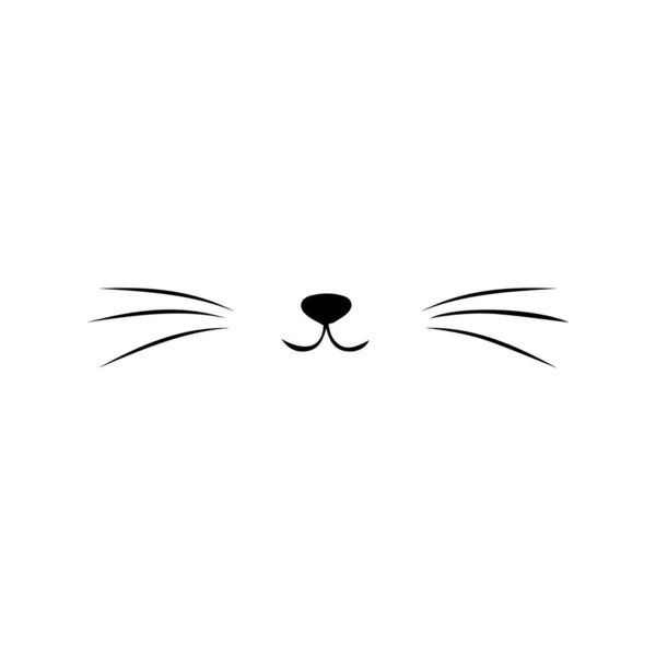 Cute Rabbit Nose Minimalist Black White Vector Illustration Cute Rabbit — Stock Vector