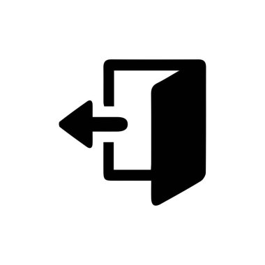 Beyaz arkaplanda izole edilmiş modaya uygun düz biçimdeki giriş simgesi. Web sitenizin tasarımı, logosu, uygulaması, UI için yaklaşım sembolü. Vektör illüstrasyonu, EPS10. Grafik tasarımı için düz biçim