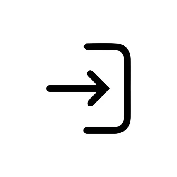 Login Icon Trendigen Flachen Stil Isoliert Auf Weißem Hintergrund Annäherungssymbol — Stockvektor