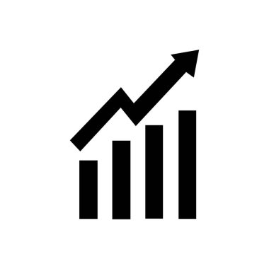 Grafik simgesi siyah. Mükemmel siyah resim çizimi. Oklu iş çizelgesi. Büyüme grafikleri koleksiyonu. Kar giderek artıyor. İlerleme çubuğu. Bar diyagramı. Çizelgeyi Artır.