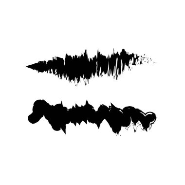 Fırça darbeleri ve sıçramalar. Vektör siyah boya, mürekkep fırçası darbesi, fırça, çizgi ya da doku. Kirli sanatsal tasarım unsuru, kutu. Grunge el çizimi boya fırçası