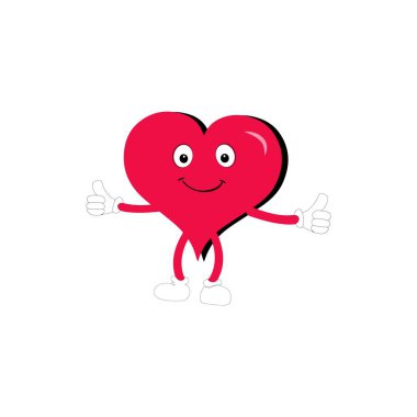 Bir sürü ifadesi olan kalp karikatürlerini severim. farklı aşk kalp aktivitesi vektör çizimi düz tasarım. Çocuk kitabı için akıllı aşk kalbi..