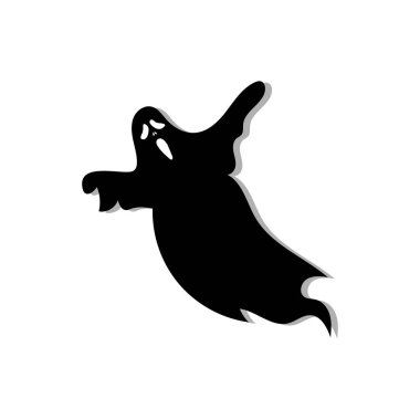 Hayalet ikonu tasarımı, Korkunç Hayaletler tasarımı, Cadılar Bayramı karakterleri simgeleri. Hayalet vektör simgesi, Duygusal Çeşitlilik. Tatil uygulamaları ve web siteleri için Cadılar Bayramı düz vektör simgesi 