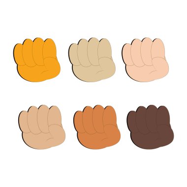 El ve Parmaklar Splayed Jest Simgesi. Kaldır elini emoji. Katlanmış Eller işareti, tüm ten rengi emojisi.