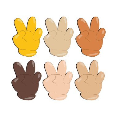 El ve Parmaklar Splayed Jest Simgesi. Kaldır elini emoji. Katlanmış Eller işareti, tüm ten rengi emojisi.