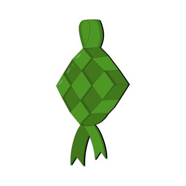 Ketupatın vektör illüstrasyonu, Endonezya 'da bir bayram geleneği, ramazan ve Kurban Bayramı dekorasyon elementleri için ketupat vektör klipsi resim simgesi asma