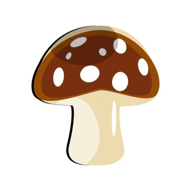 Mantar yassı tasarım karikatür farklı mantarlar vektör illüstrasyonu, vahşi mantar sembolleri, zehirli Amanita. Eps 10