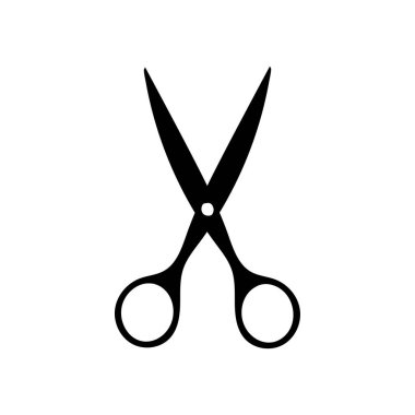 Tarak ve makas ikonu. Makas saç fırçası vektör çizimi, saç tarakları ve makas beyaz arka planda izole edilmiş. Berber simgesi, vektör