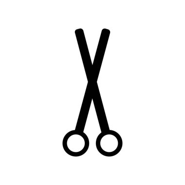 Tarak ve makas ikonu. Makas saç fırçası vektör çizimi, saç tarakları ve makas beyaz arka planda izole edilmiş. Berber simgesi, vektör