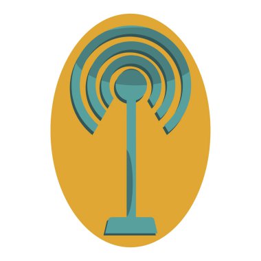 Wifi internet simgesi çizgi roman tarzında, Wifi router simgesi karikatür vektörü, ağ karikatürü kablosuz teknoloji çizimi resimleme çizimi.