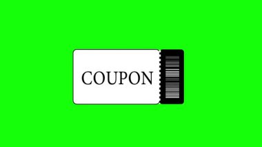 Yeşil Ekran Kupon Animasyonu - Taslak İndirim Hareketi Grafiği