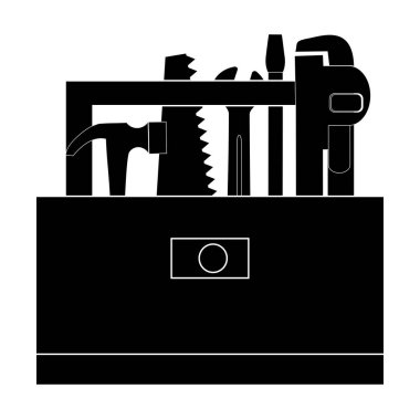 Tam araç kutusu silueti grafik tasarım ögesi