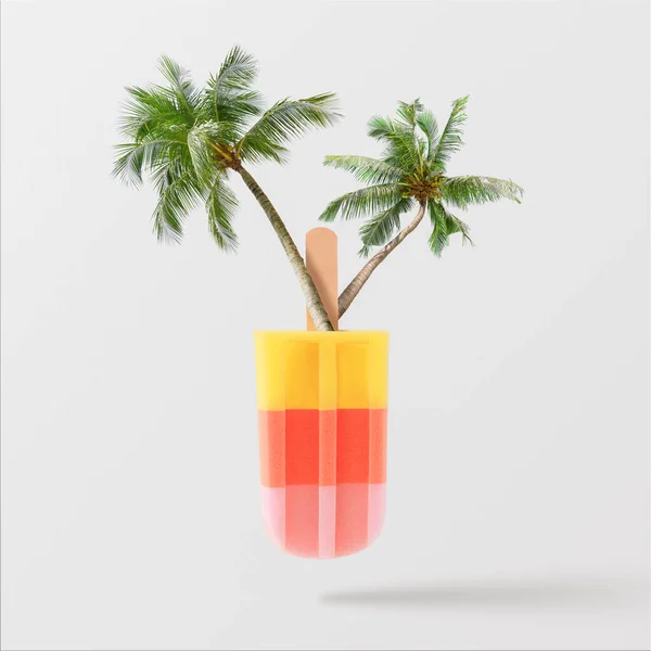 Minimaal Abstract Caribische Concept Van Zomer Vakantie Tropen Aan Zee — Stockfoto