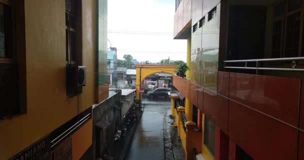Bengkulu Indonesia June 2023 Rain Day Wet Streets Motorists Cars — Stock Video
