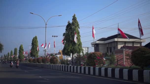 Bengkulu Indonesien August 2023 Die Straßen Der Stadt Bengkulu Der — Stockvideo