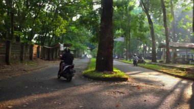 Bengkulu, Endonezya - 15 Ağustos 2023: Bengkulu şehir parkında güzel ve serin bir atmosfer..