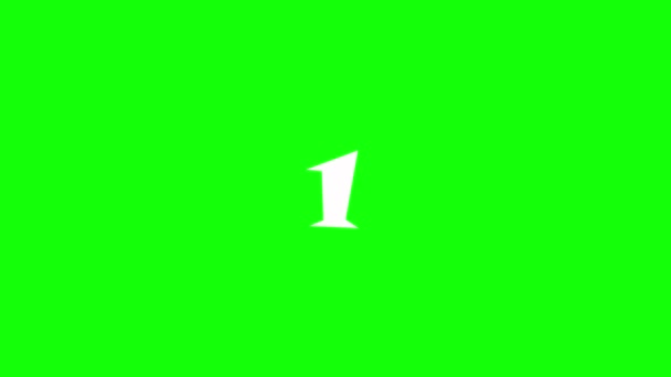 Počítání Čísel Zeleném Pozadí Animace — Stock video
