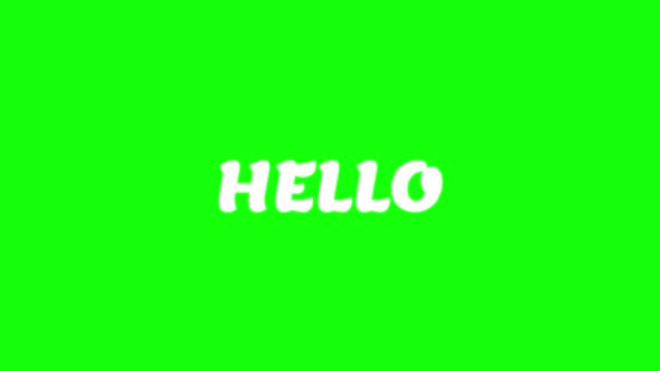 Willkommenstext Animation Mit Grünem Hintergrund Geeignet Für Grußworte Eröffnungsvideo — Stockvideo